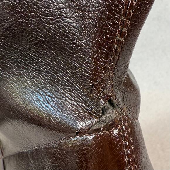 Franco Sarto Artist's Collection Knee High Heeled Boots Womens 8.5M Brown - Picture 13 of 13